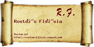 Rostás Flávia névjegykártya